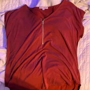 red orange dress shirt